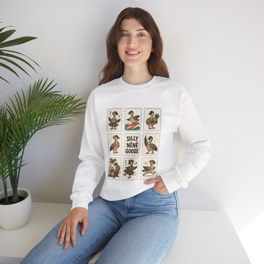 Silly Nēnē Goose Stamp Crewneck – Vintage Hawaiian