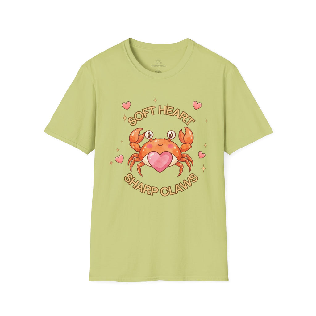 Soft Heart Sharp Claws Cute Crab T-Shirt, Ocean Graphic