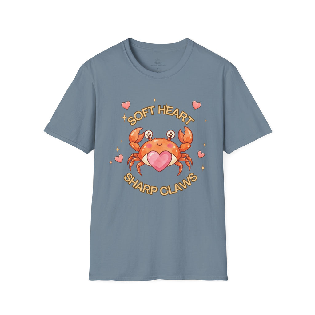 Soft Heart Sharp Claws Cute Crab T-Shirt, Ocean Graphic