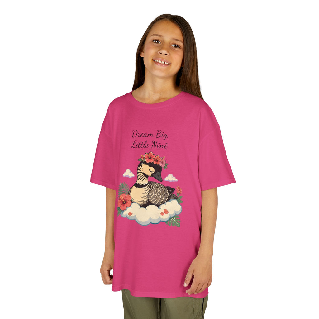 Kids Tee — “Dream Big Little Nēnē” Hawaiian Goose Graphic