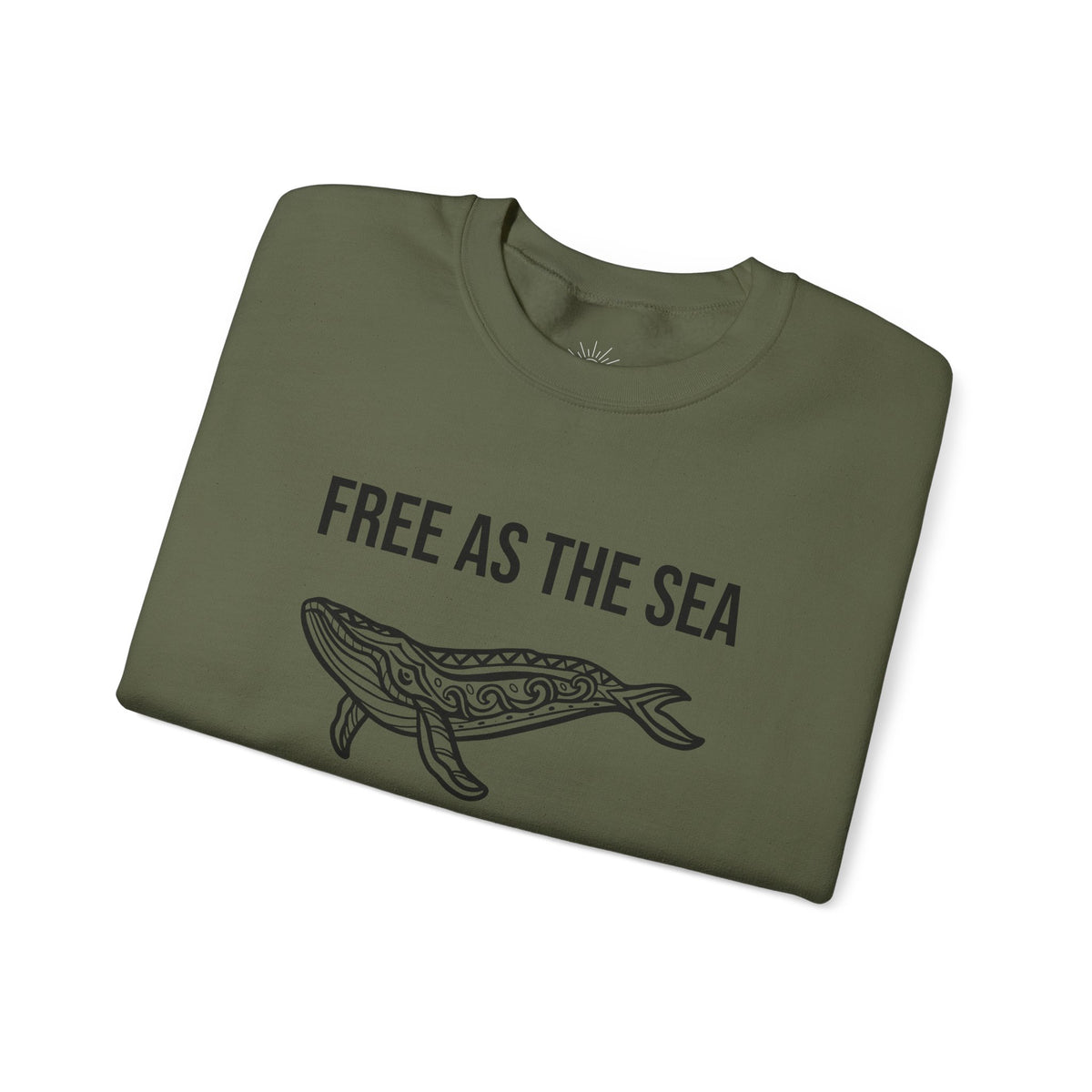 Free As The Sea Whale Sweatshirt – Tribal Ocean Design