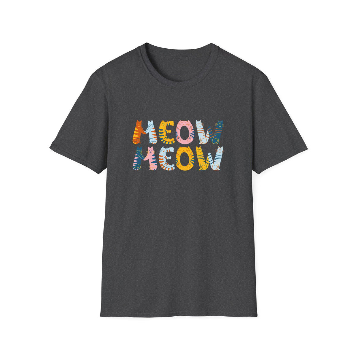 Meow Meow T-Shirt – Cute Cartoon Cats Graphic Tee