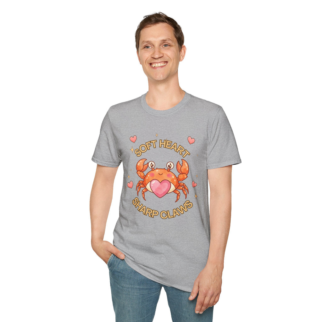 Soft Heart Sharp Claws Cute Crab T-Shirt, Ocean Graphic