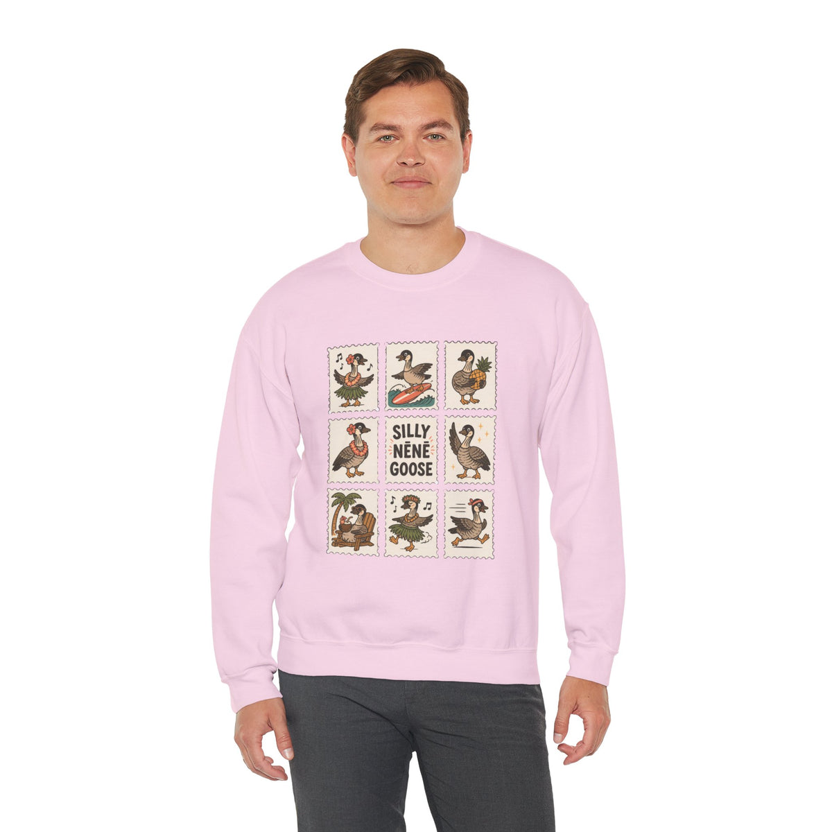 Silly Nēnē Goose Stamp Crewneck – Vintage Hawaiian