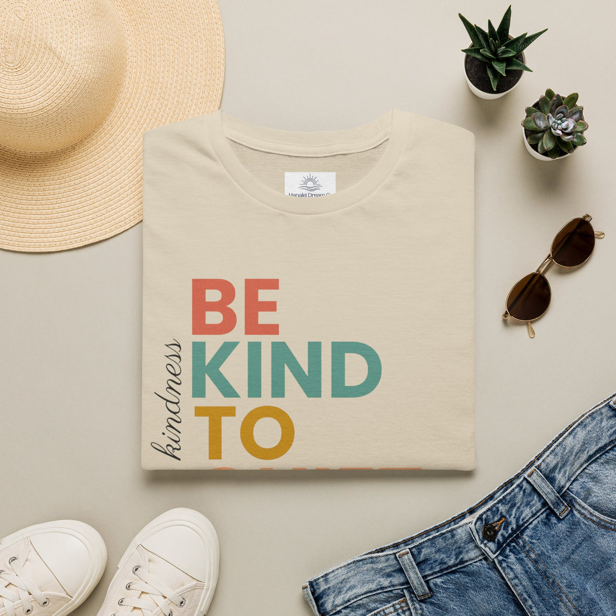 Be Kind To Quiet Hearts Cotton T-Shirt | Kindness Typography