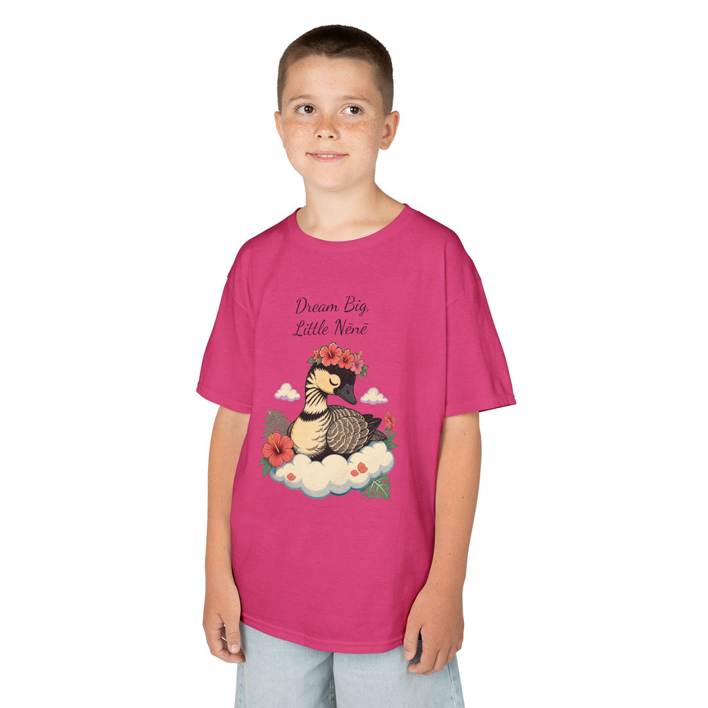 Kids Tee — “Dream Big Little Nēnē” Hawaiian Goose Graphic