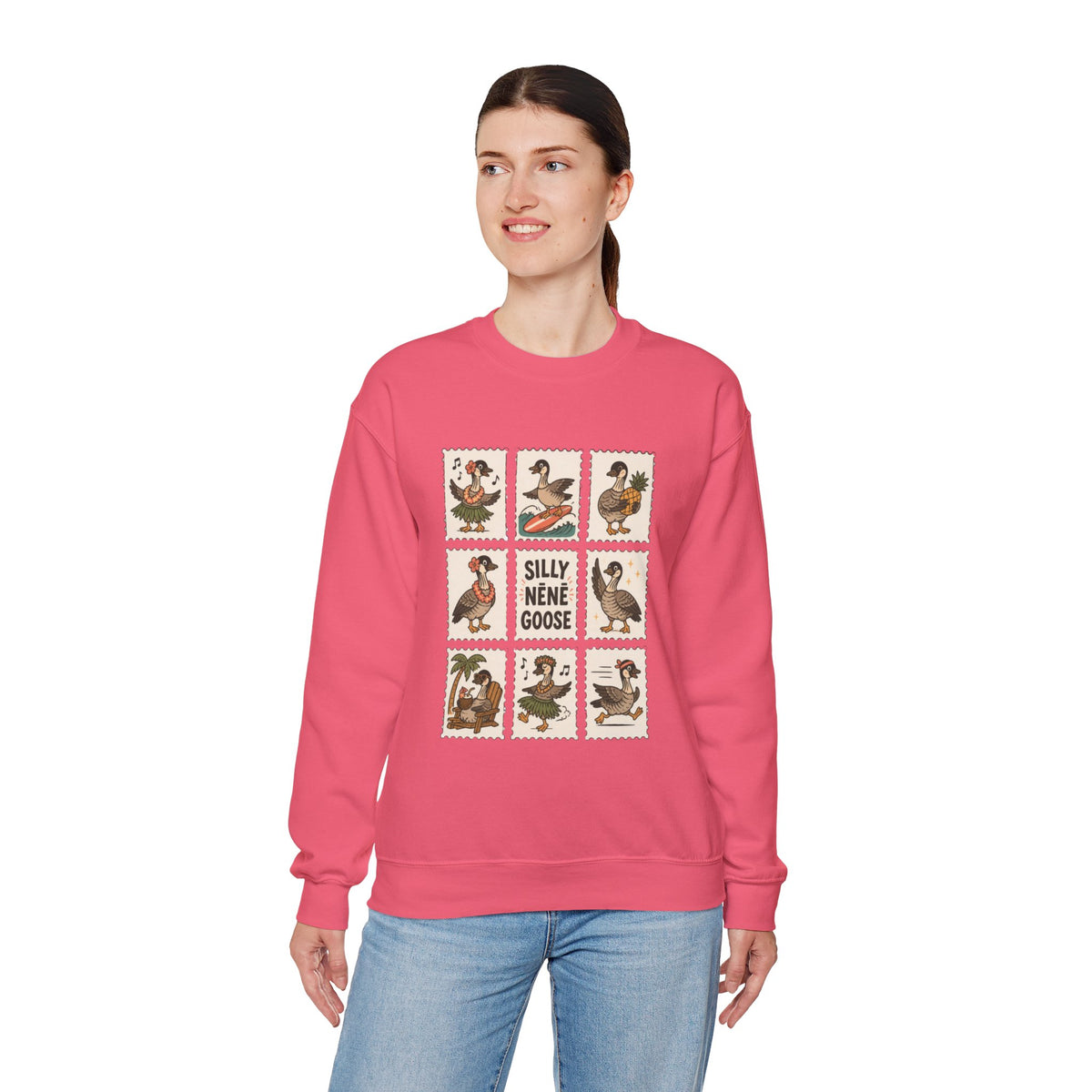 Silly Nēnē Goose Stamp Crewneck – Vintage Hawaiian
