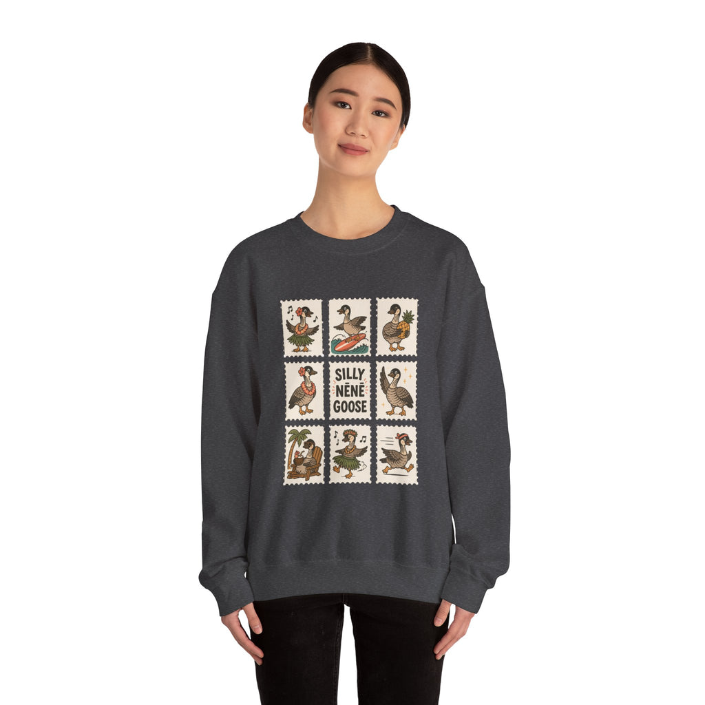 Silly Nēnē Goose Stamp Crewneck – Vintage Hawaiian