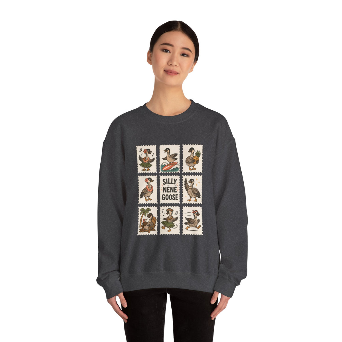 Silly Nēnē Goose Stamp Crewneck – Vintage Hawaiian