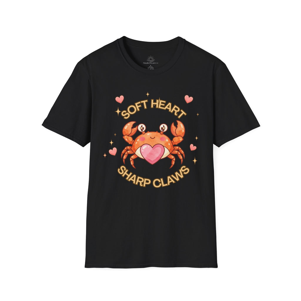 Soft Heart Sharp Claws Cute Crab T-Shirt, Ocean Graphic