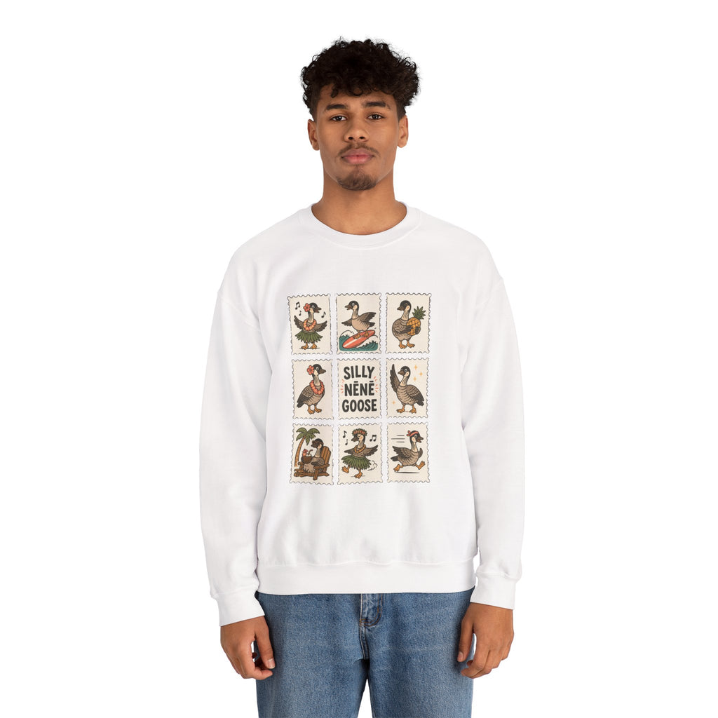 Silly Nēnē Goose Stamp Crewneck – Vintage Hawaiian