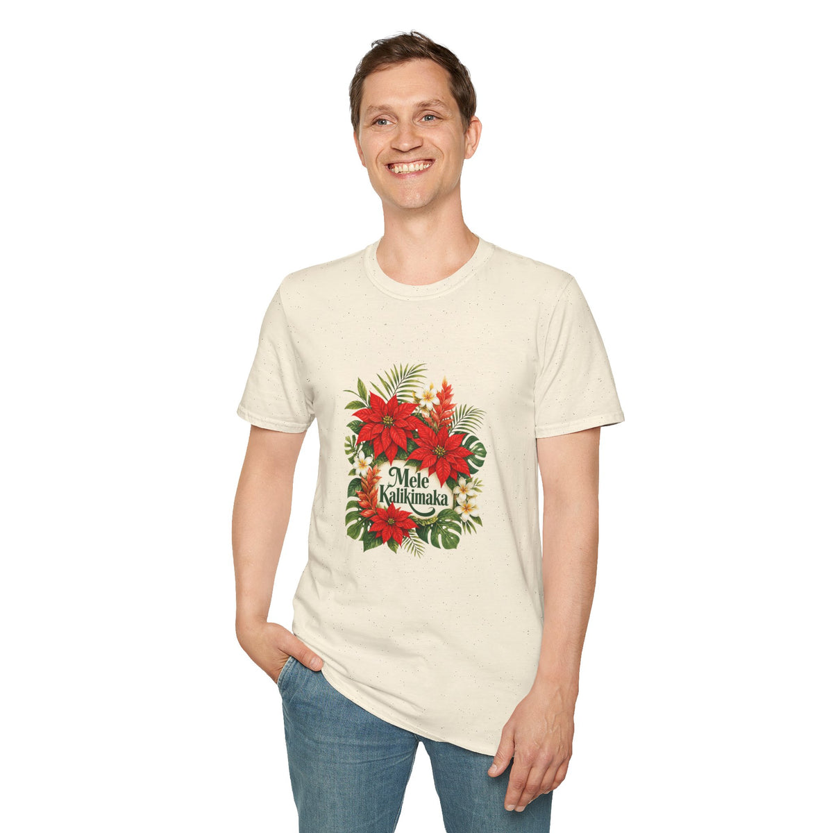 Mele Kalikimaka Poinsettia Holiday T-Shirt