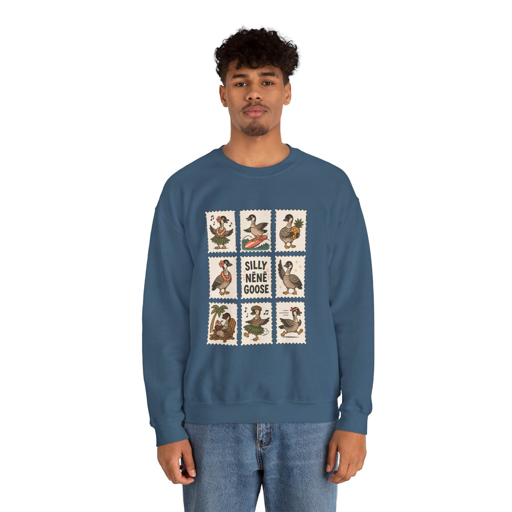 Silly Nēnē Goose Stamp Crewneck – Vintage Hawaiian