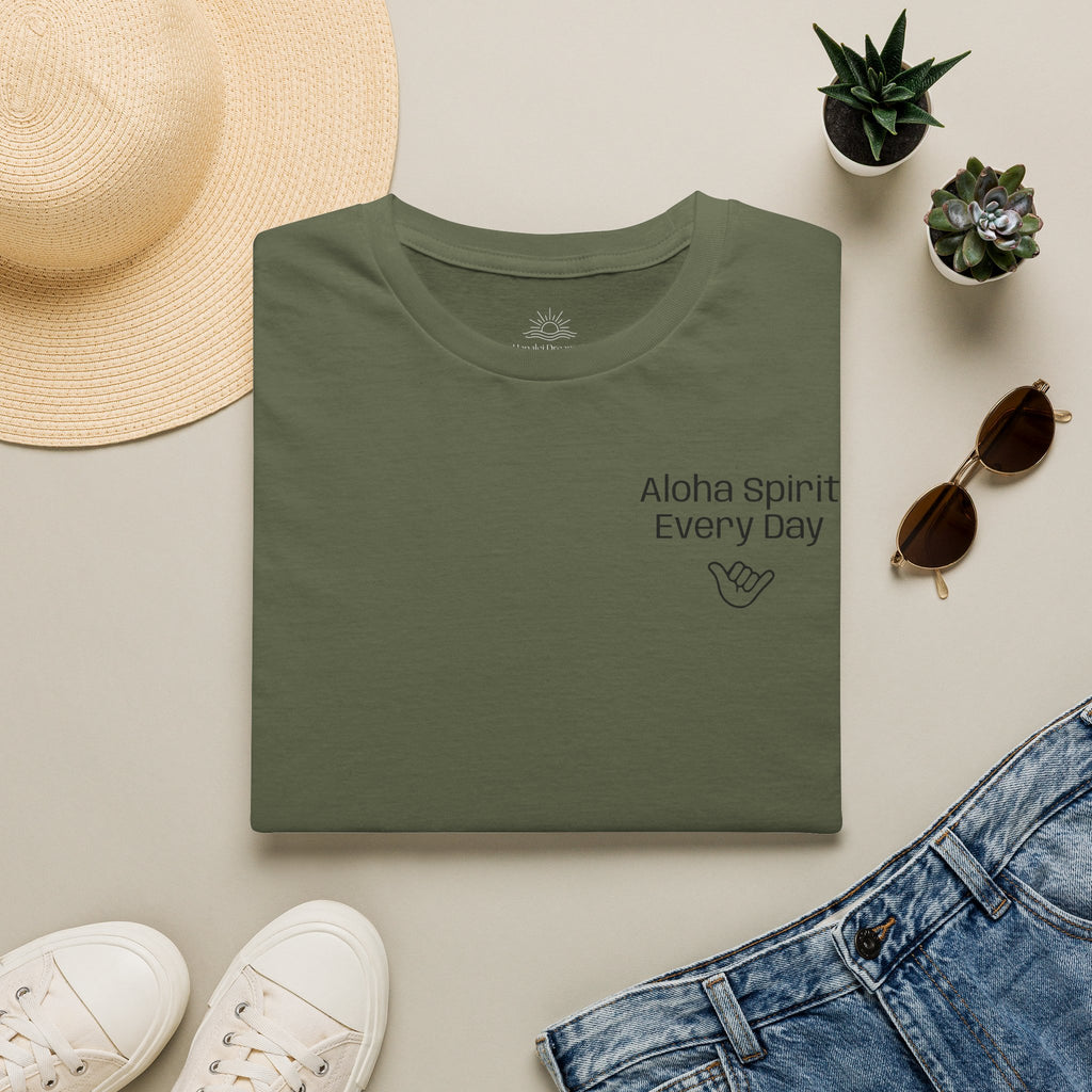 Aloha Spirit Every Day T-Shirt — Minimal Shaka Beach