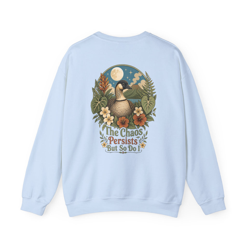 Vintage Goose Floral Crewneck – “Chaos Persists” Design