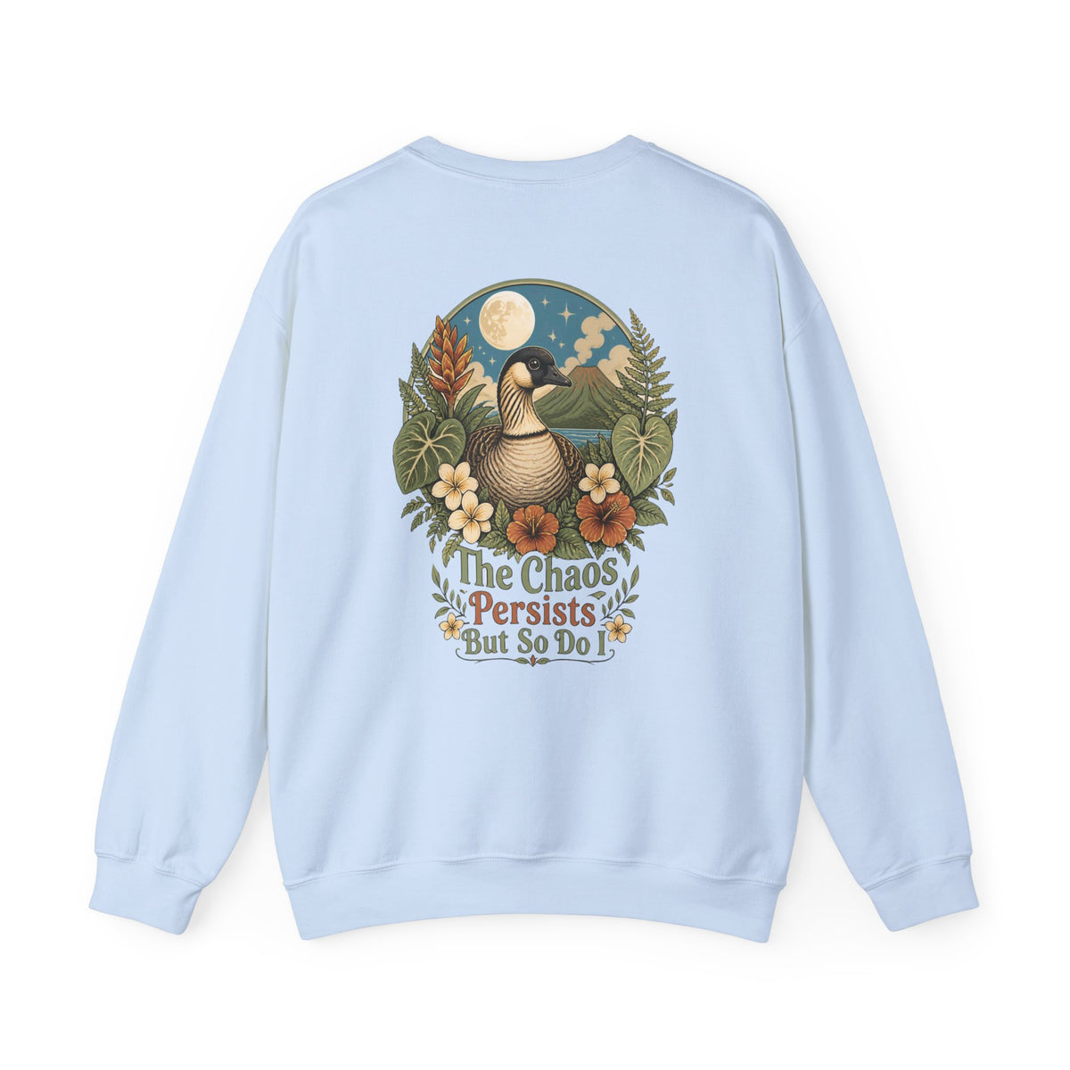 Vintage Goose Floral Crewneck – “Chaos Persists” Design