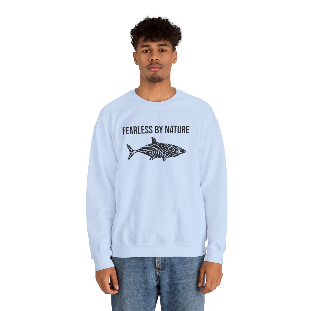 Fearless by Nature Tribal Shark Crewneck Sweatshirt