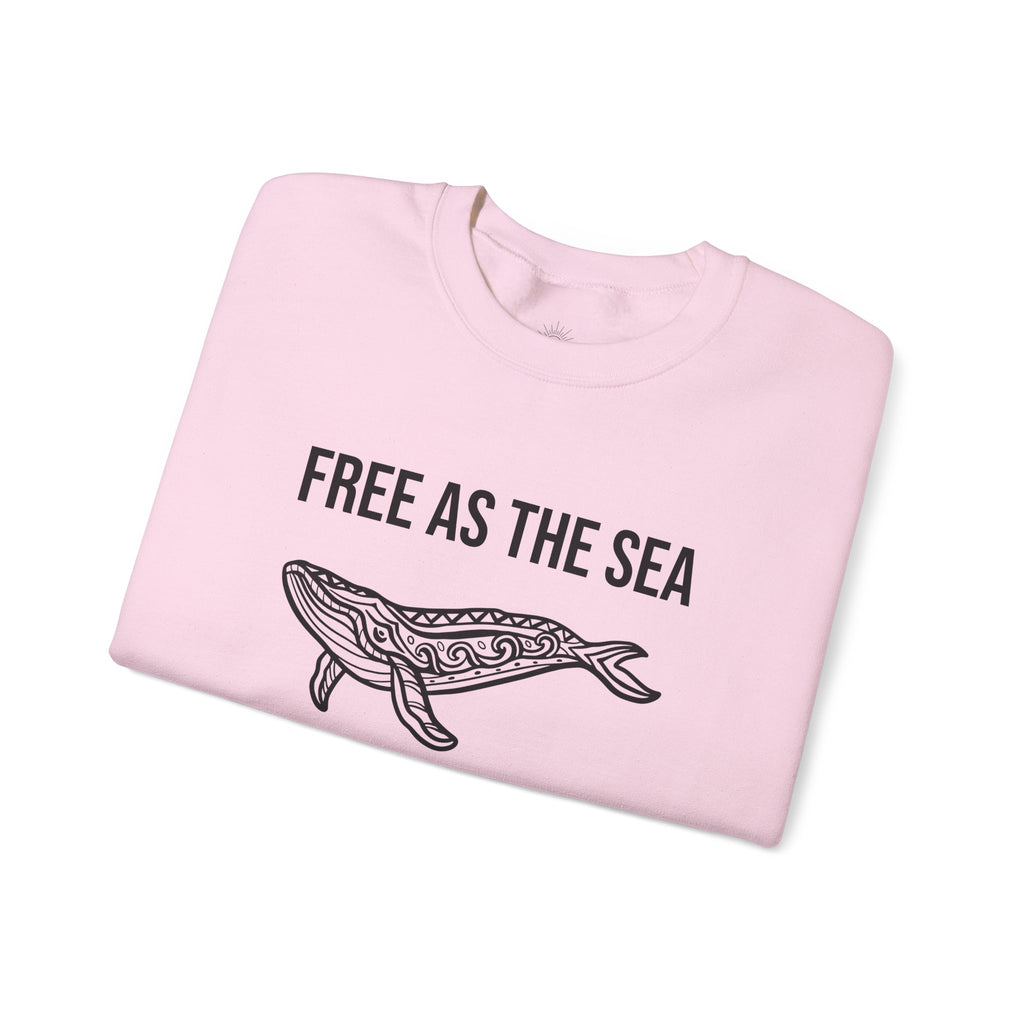 Free As The Sea Whale Sweatshirt – Tribal Ocean Design