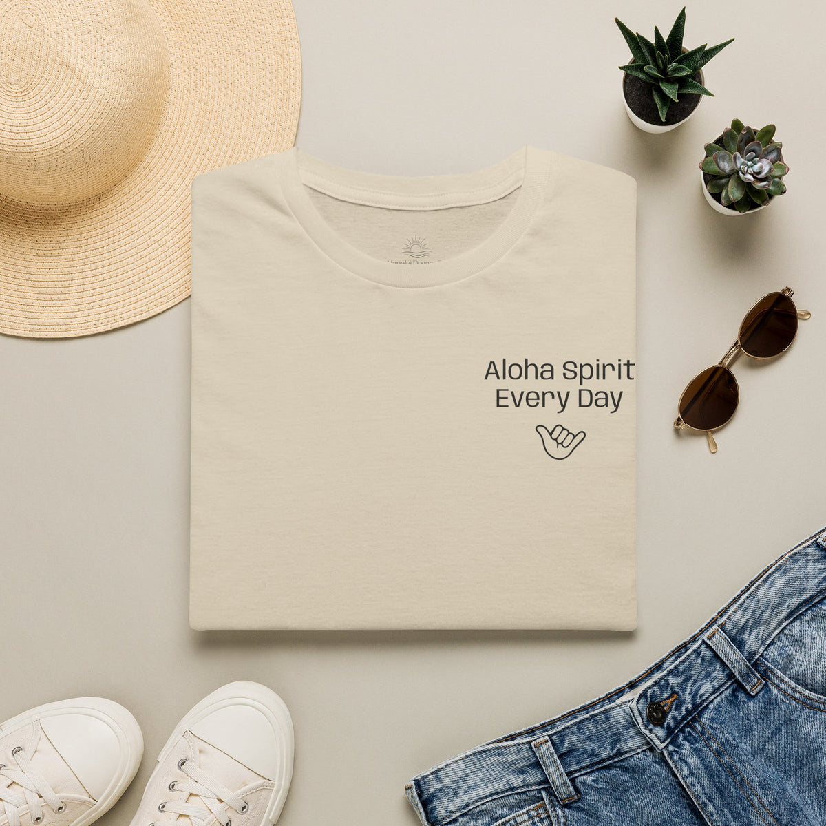Aloha Spirit Every Day T-Shirt — Minimal Shaka Beach