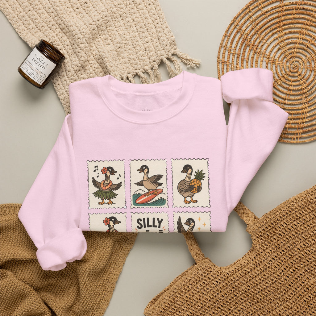 Silly Nēnē Goose Stamp Crewneck – Vintage Hawaiian
