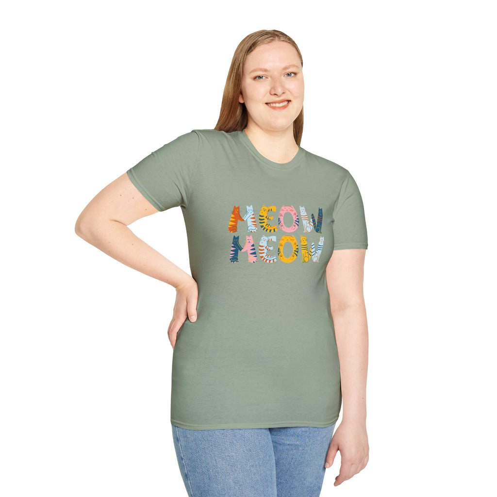 Meow Meow T-Shirt – Cute Cartoon Cats Graphic Tee
