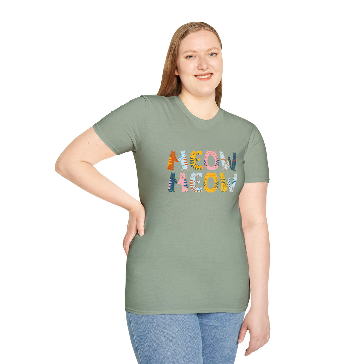 Meow Meow T-Shirt – Cute Cartoon Cats Graphic Tee