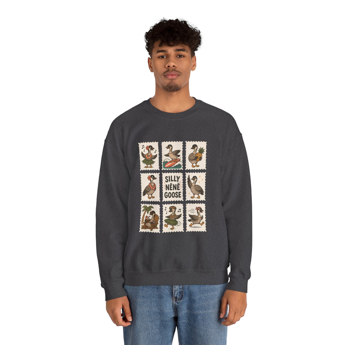 Silly Nēnē Goose Stamp Crewneck – Vintage Hawaiian