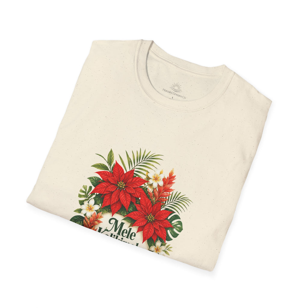 Mele Kalikimaka Poinsettia Holiday T-Shirt