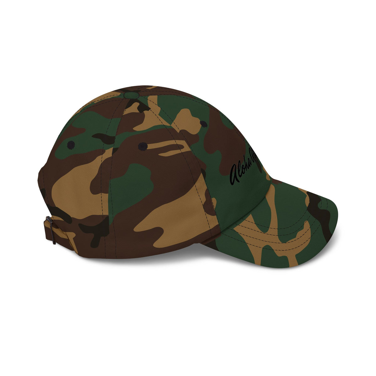 Aloha Always Dad Cap — Hawaiian Skeleton Shaka Hat