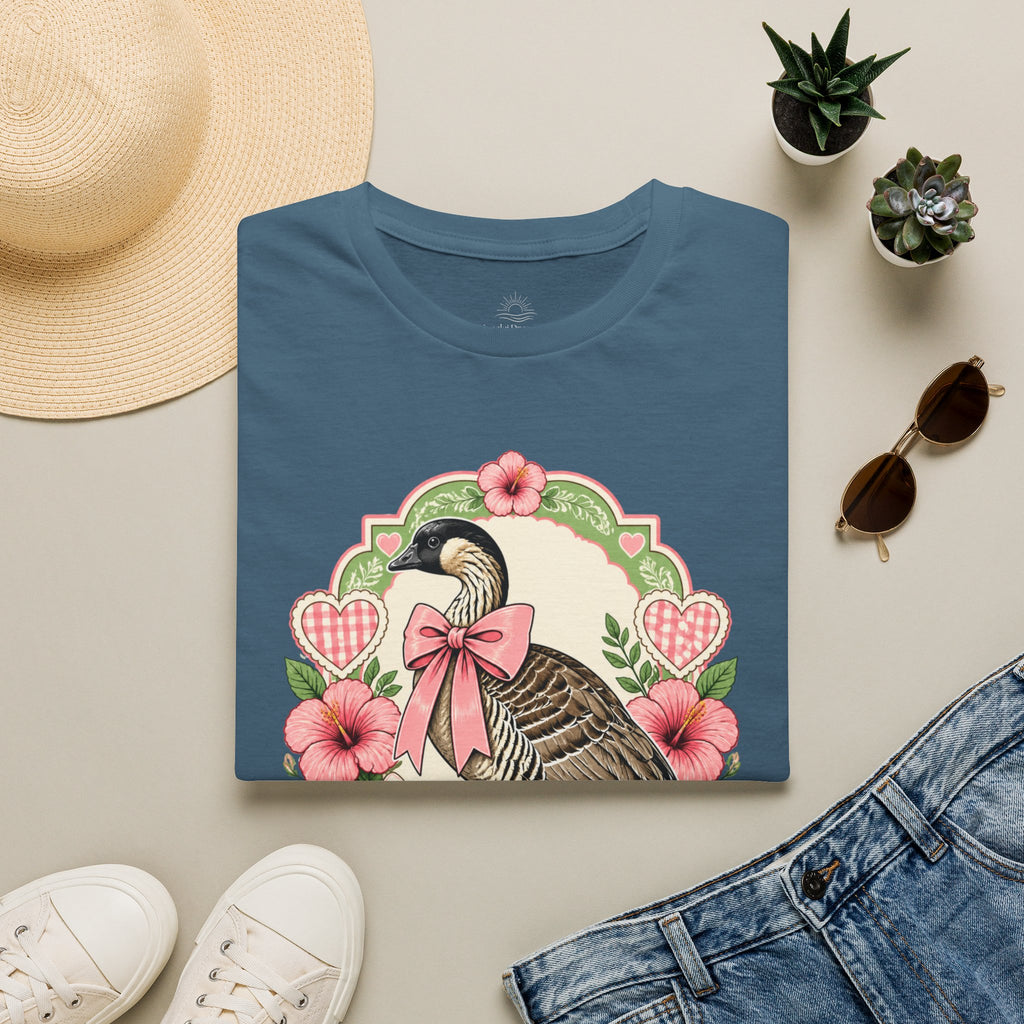 Silly Nēnē Club T-Shirt — Retro Hawaiian Goose Floral