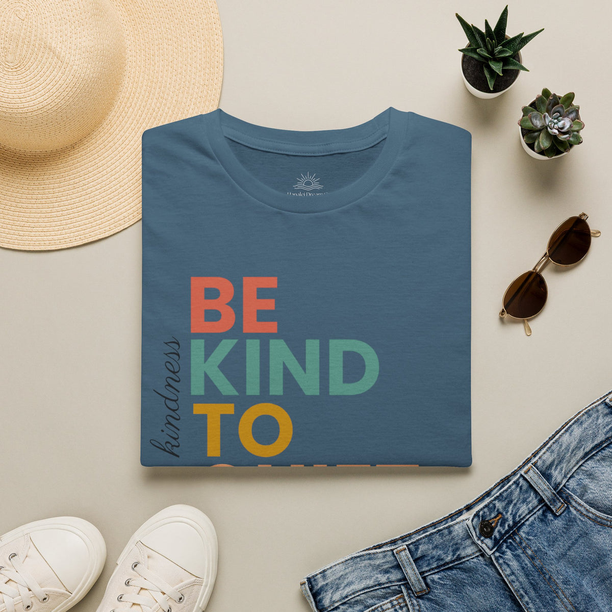 Be Kind To Quiet Hearts Cotton T-Shirt | Kindness Typography