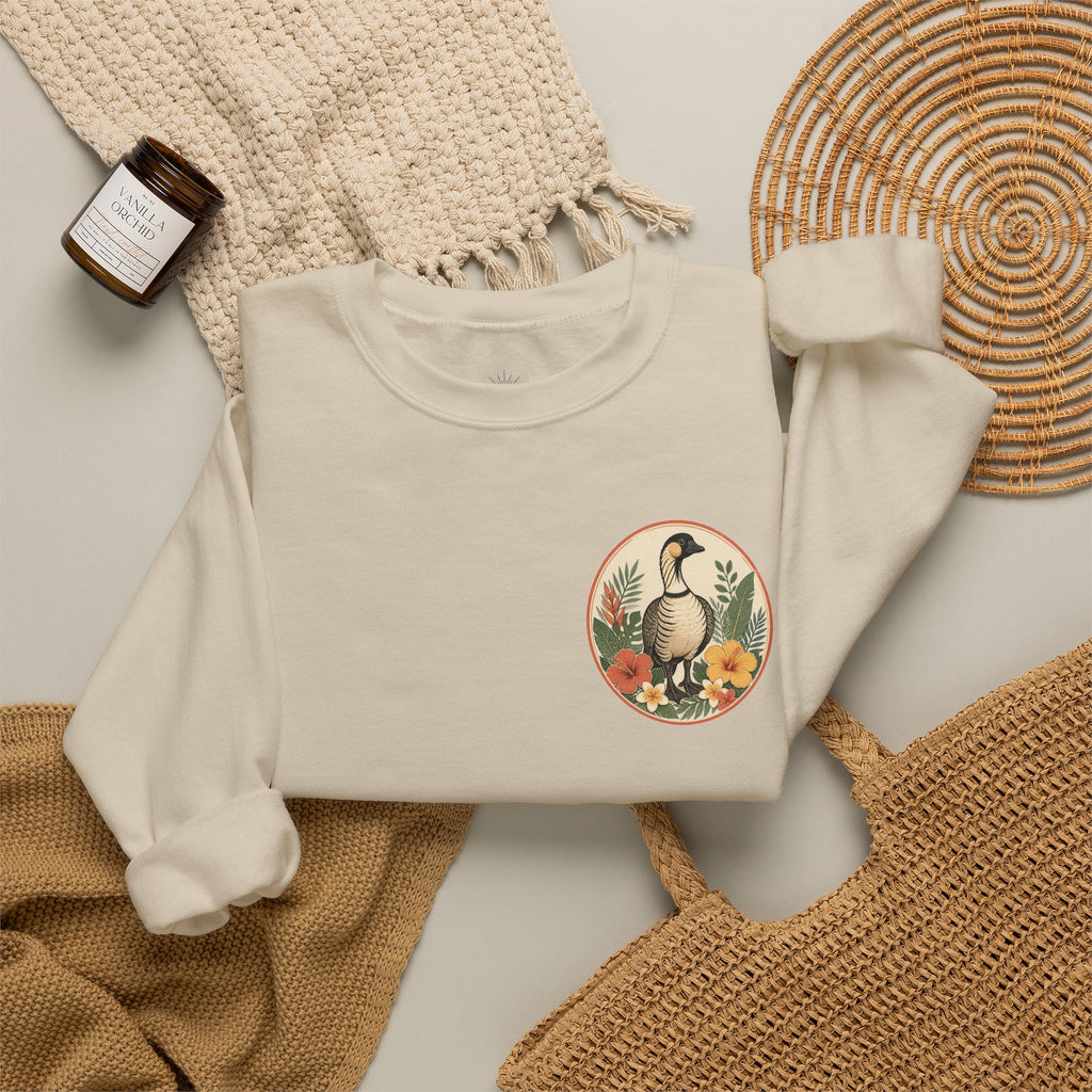 Vintage Goose Floral Crewneck – “Chaos Persists” Design