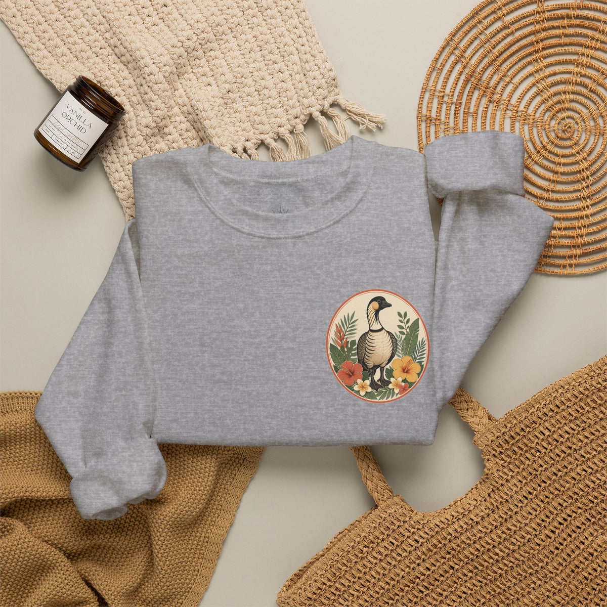 Vintage Goose Floral Crewneck – “Chaos Persists” Design