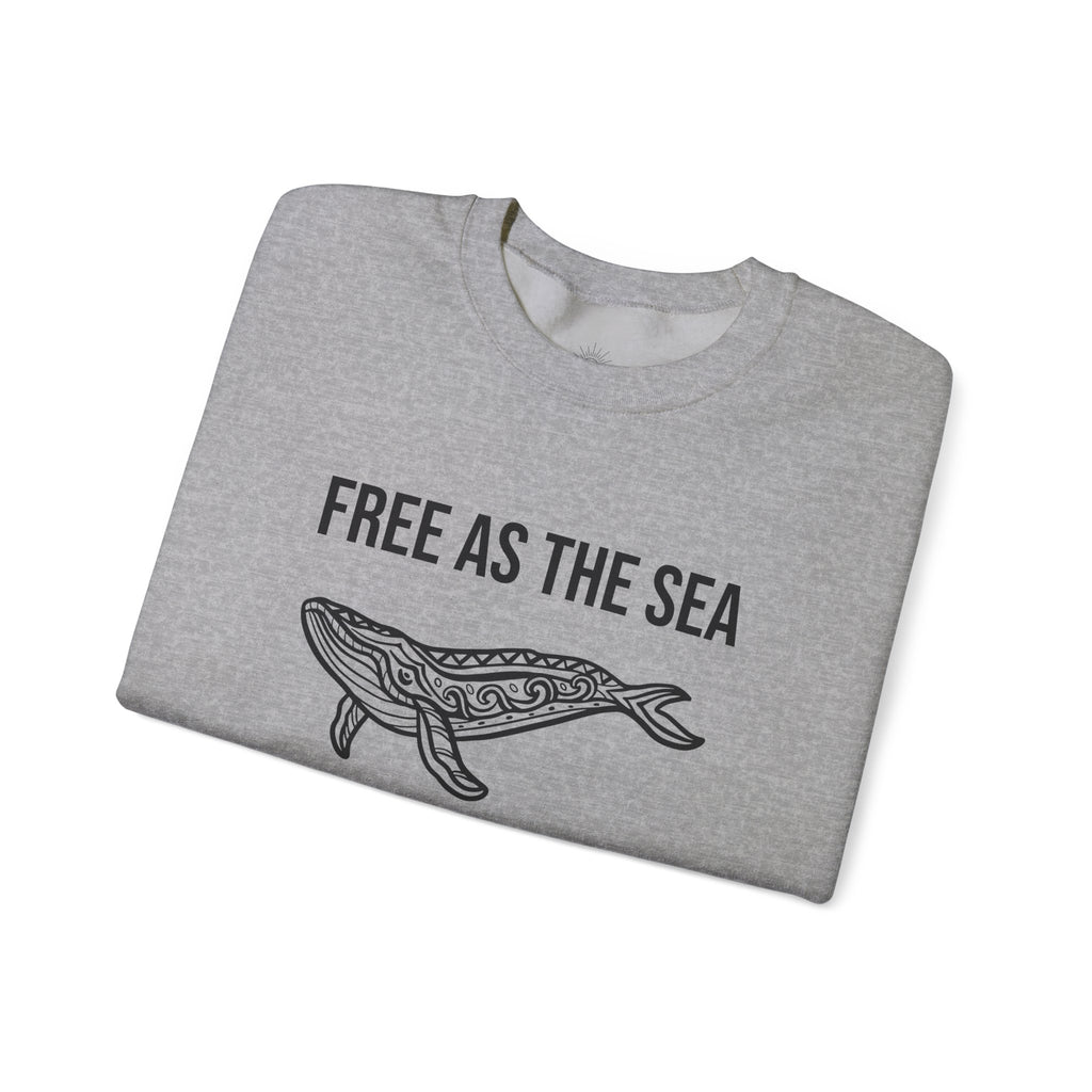 Free As The Sea Whale Sweatshirt – Tribal Ocean Design
