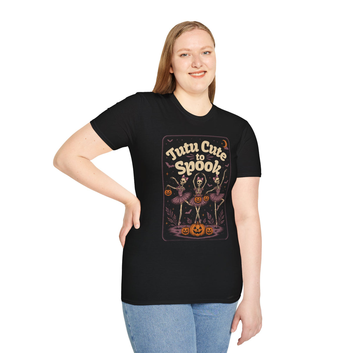 Tutu Cute to Spook T-Shirt | Halloween Ballet Pumpkin Bats