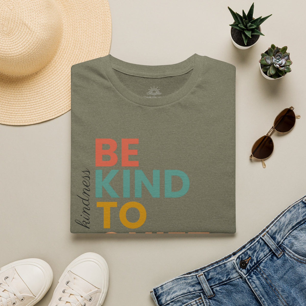 Be Kind To Quiet Hearts Cotton T-Shirt | Kindness Typography