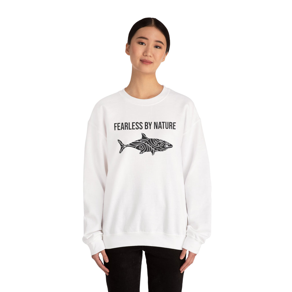 Fearless by Nature Tribal Shark Crewneck Sweatshirt