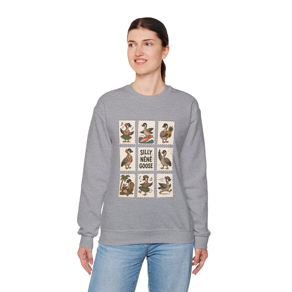 Silly Nēnē Goose Stamp Crewneck – Vintage Hawaiian