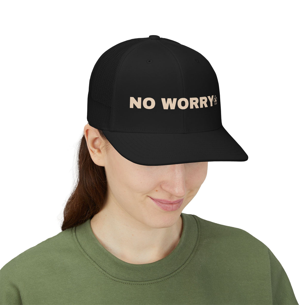No Worry Snapback Trucker Cap — Casual Lightweight Mesh Hat