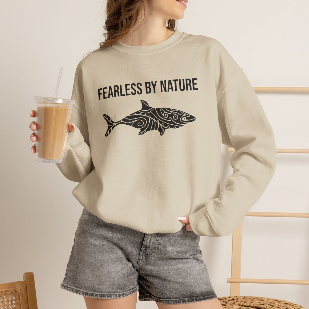 Fearless by Nature Tribal Shark Crewneck Sweatshirt