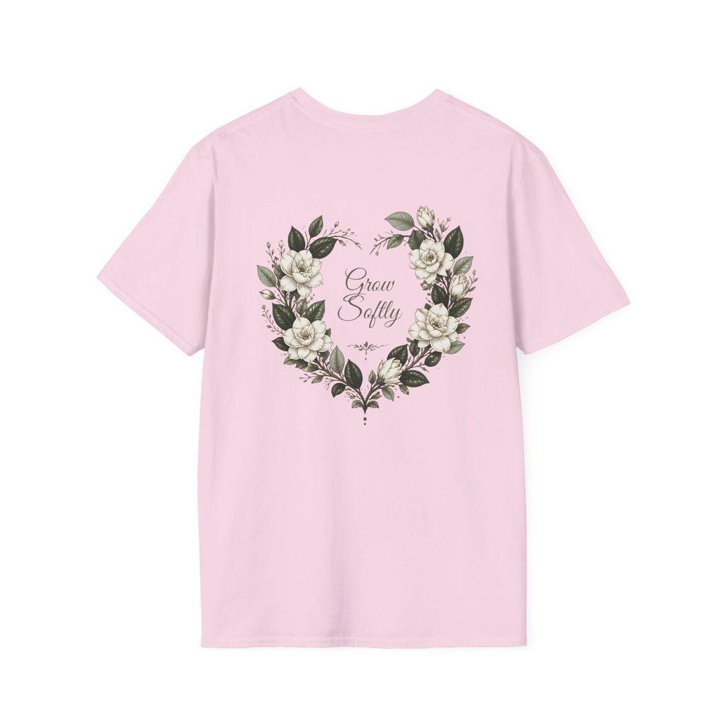 Gardenia Heart Floral Wreath T-Shirt – Botanical
