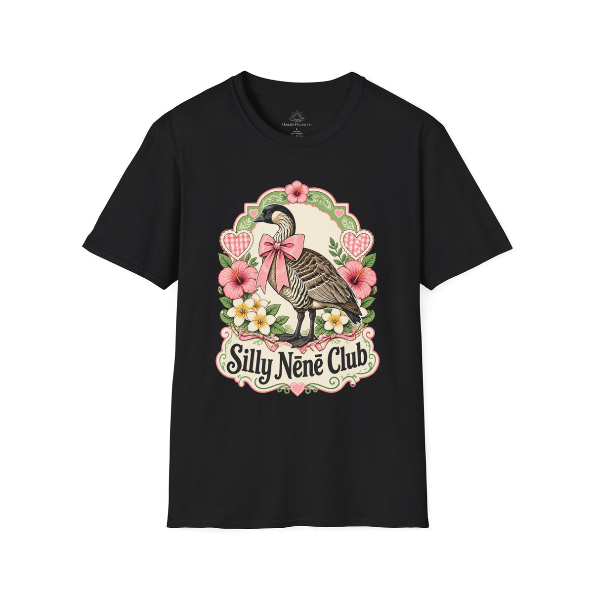 Silly Nēnē Club T-Shirt — Retro Hawaiian Goose Floral