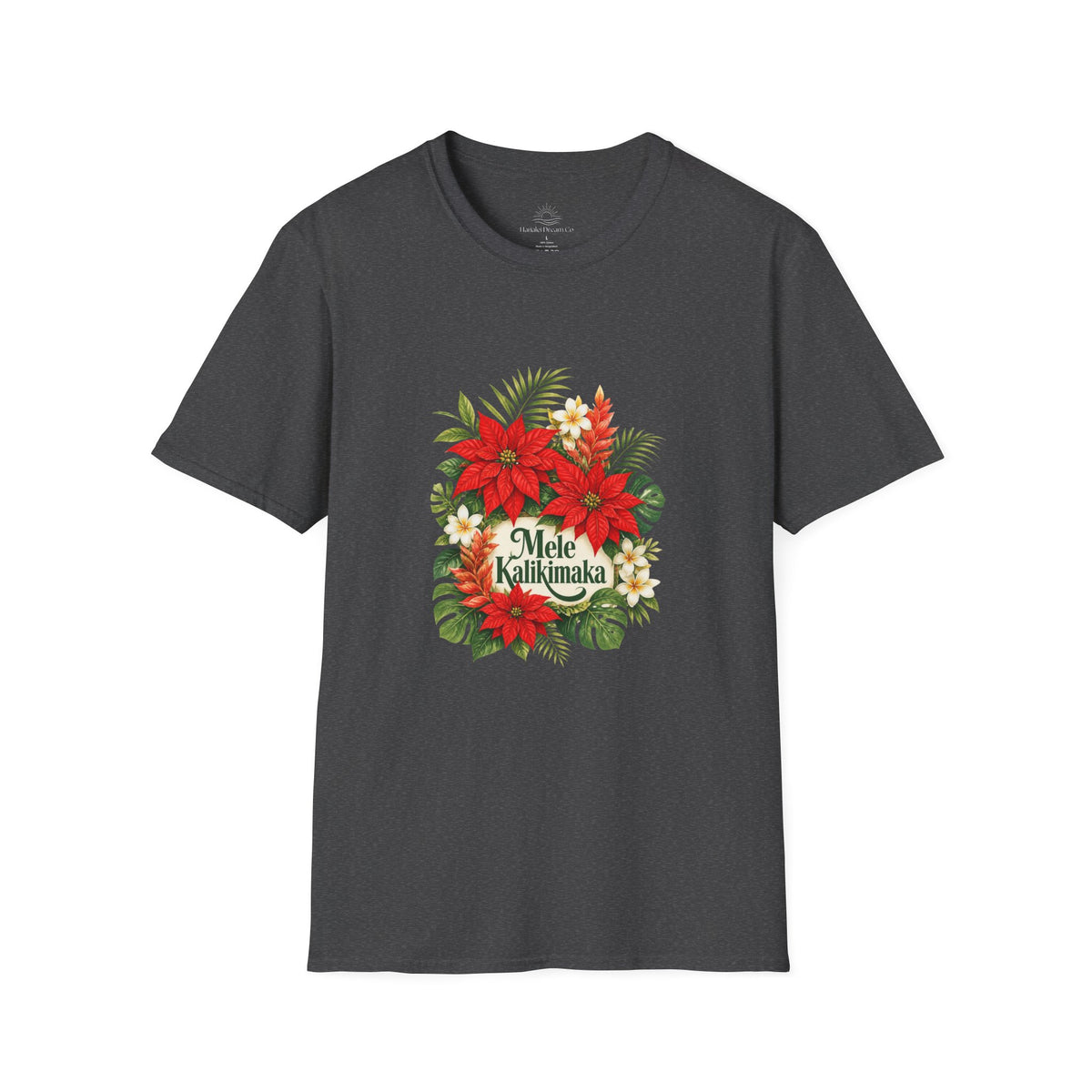 Mele Kalikimaka Poinsettia Holiday T-Shirt