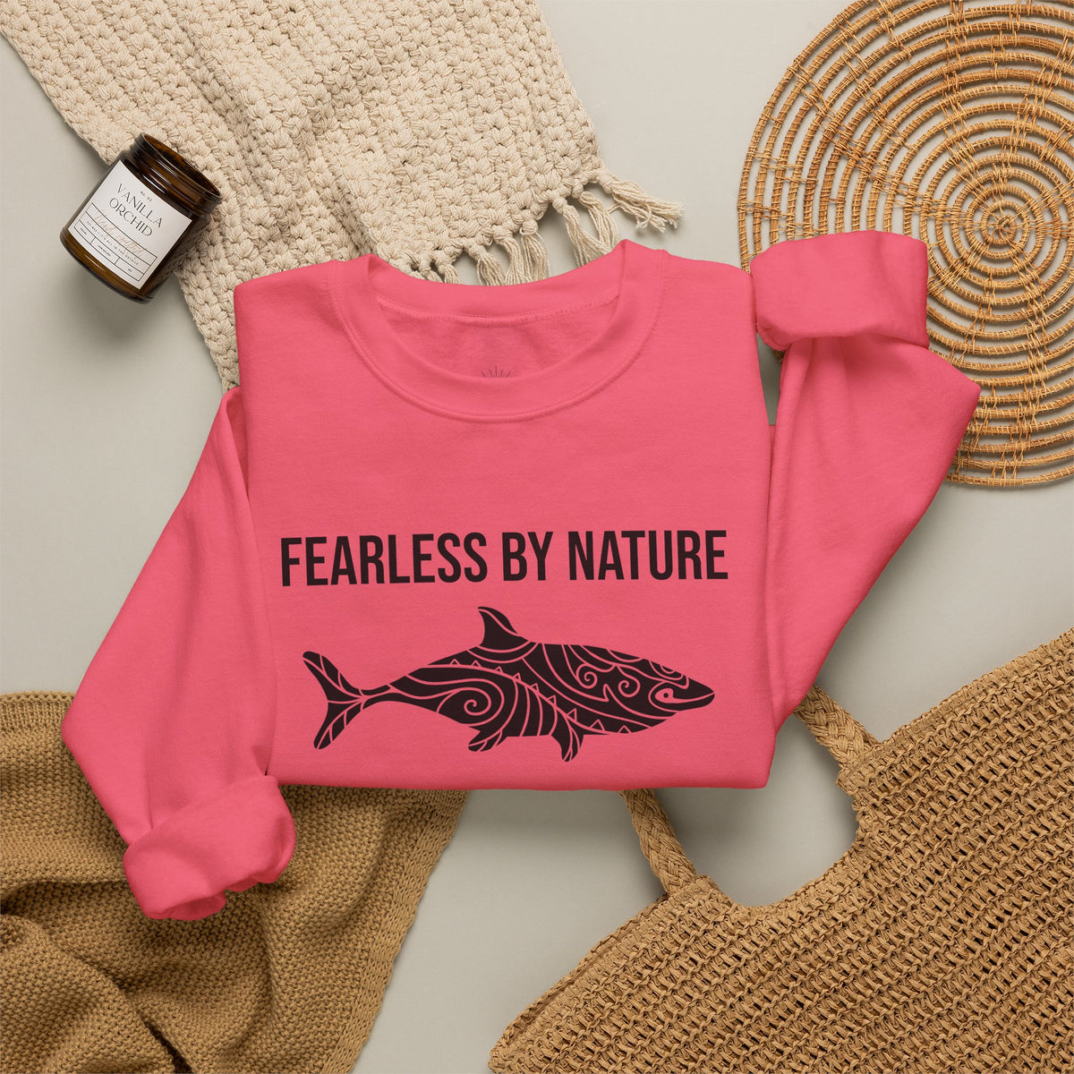 Fearless by Nature Tribal Shark Crewneck Sweatshirt