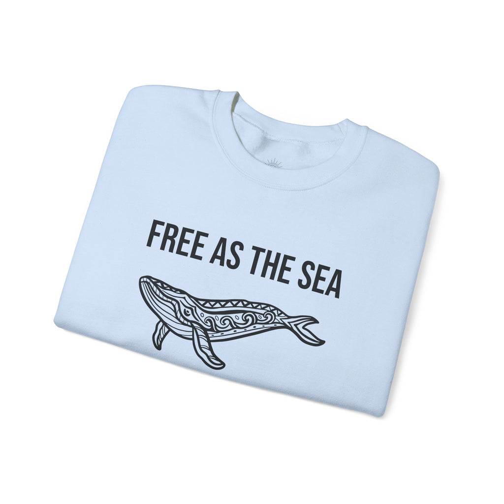 Free As The Sea Whale Sweatshirt – Tribal Ocean Design