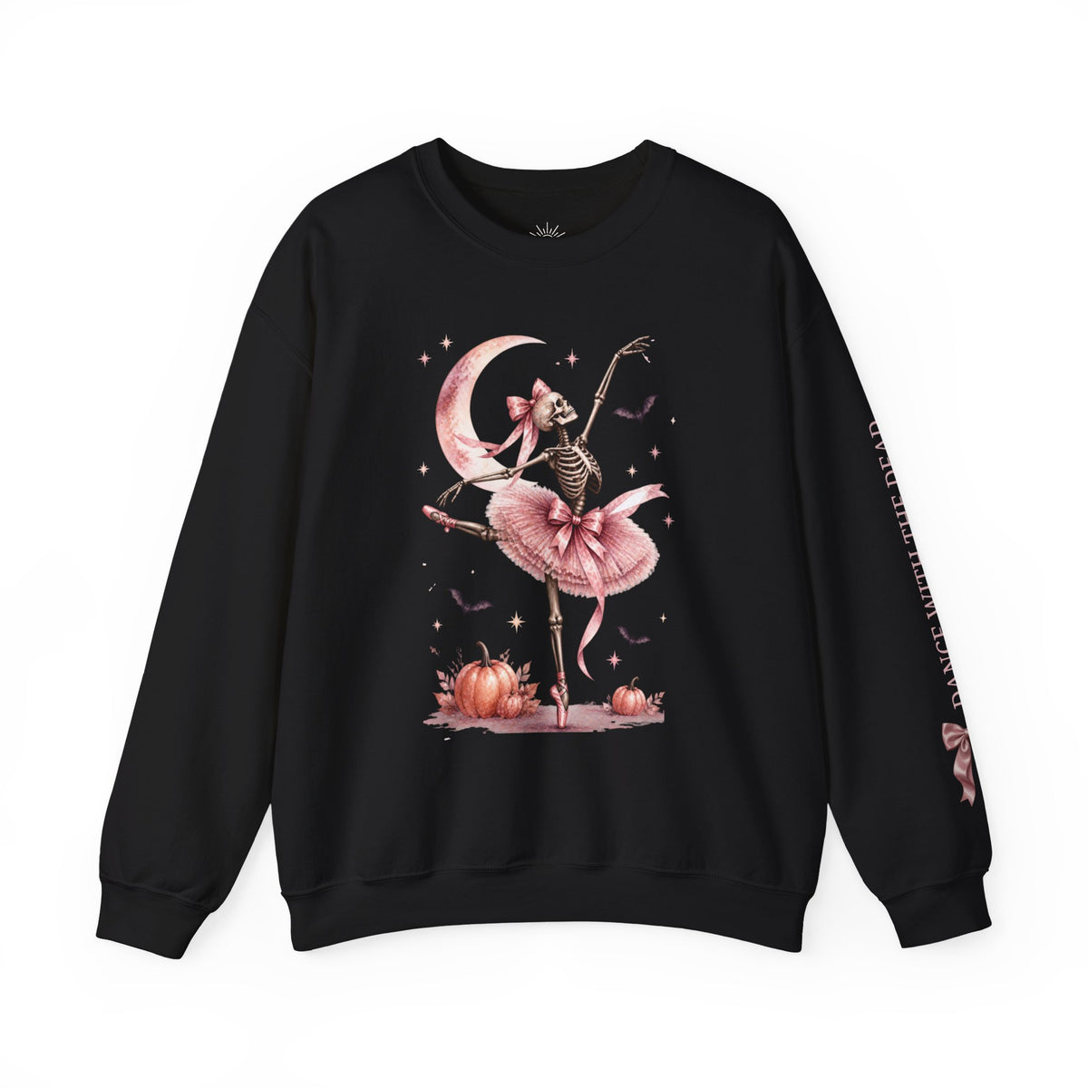 Skeleton Ballerina Ballet Dancer Sweatshirt | Halloween Pumpkin Moon