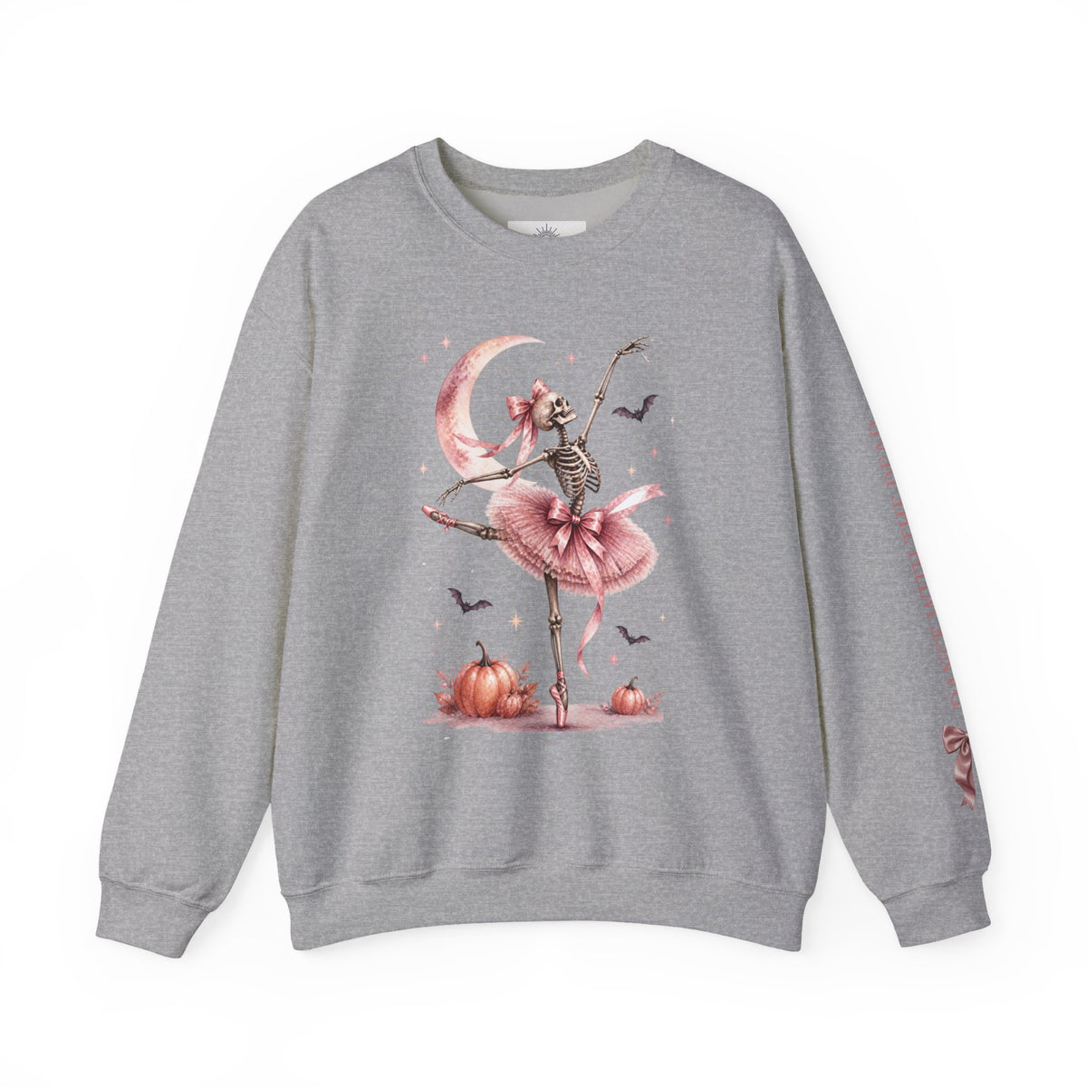 Skeleton Ballerina Ballet Dancer Sweatshirt | Halloween Pumpkin Moon