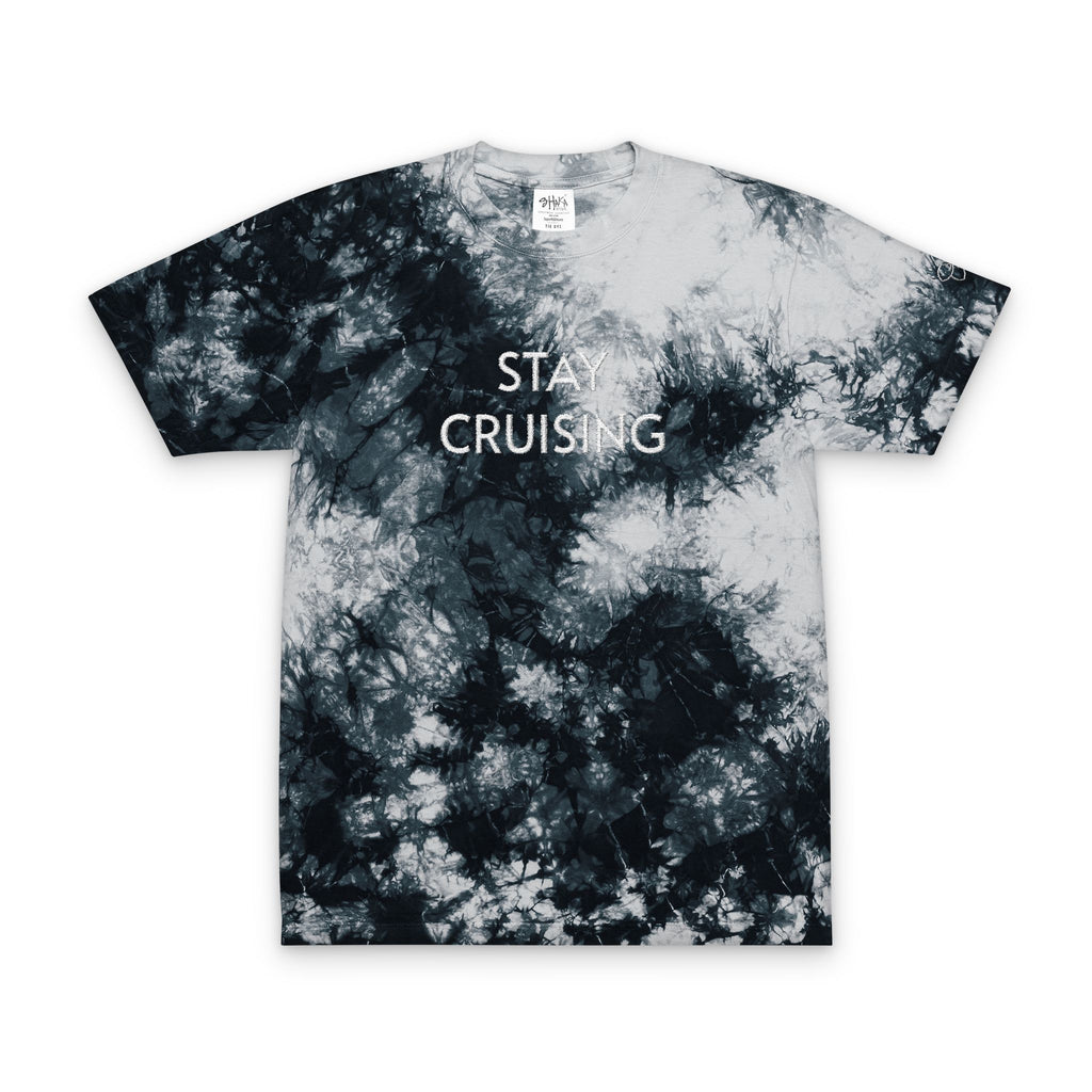 Embroidered "Stay Cruising" Tie-Dye Spiral T-Shirt