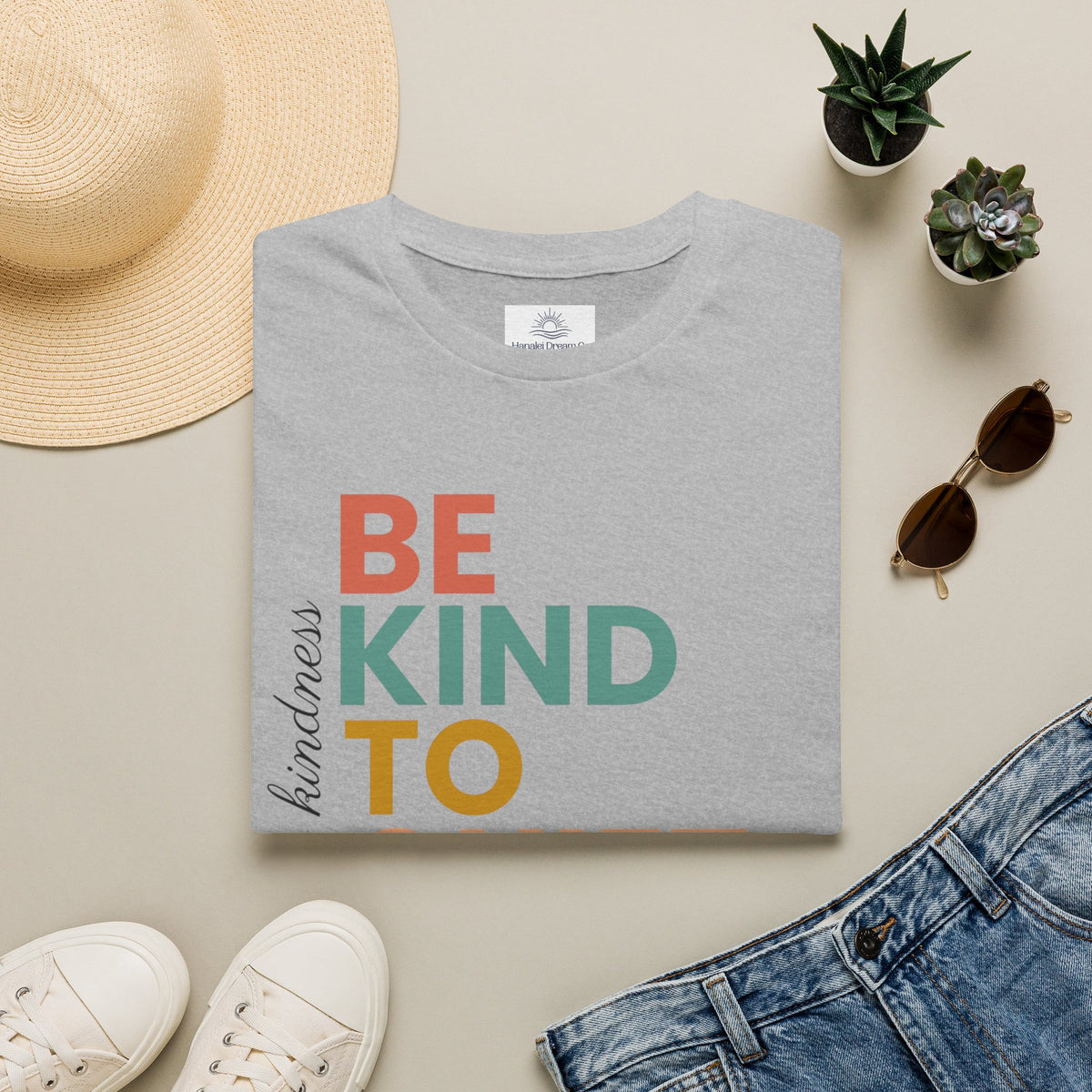 Be Kind To Quiet Hearts Cotton T-Shirt | Kindness Typography