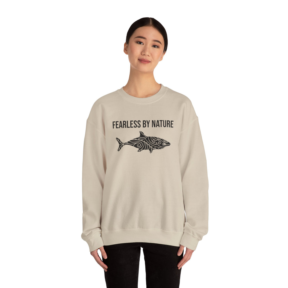 Fearless by Nature Tribal Shark Crewneck Sweatshirt